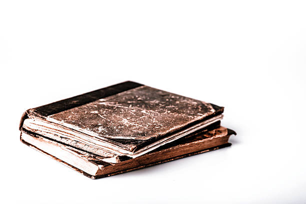 istock Beautiful old two books closeup on white background 514050210