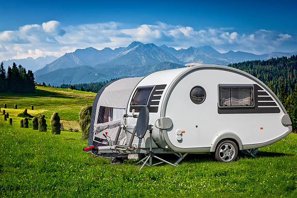 istock Vacations with home trailer in Tatra Mountains 514052518