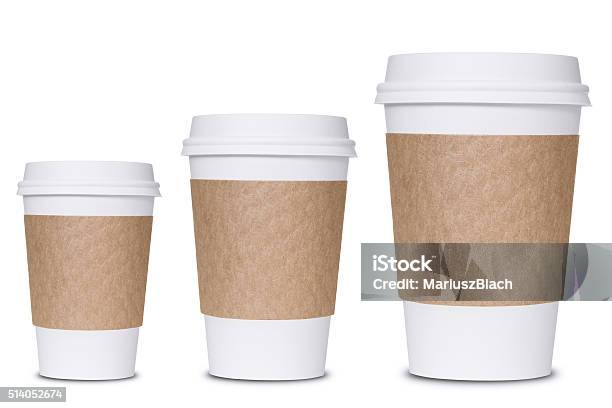 Kaffee Cupgrößen Stockfoto und mehr Bilder von Größenunterschied - Größenunterschied, Kaffee - Getränk, Groß