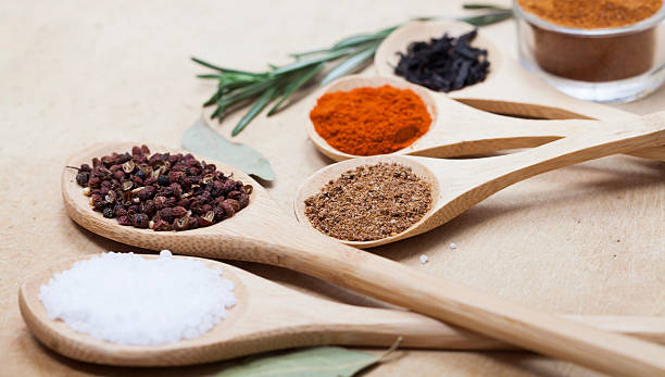 istock Spices on wooden spoons 514055052