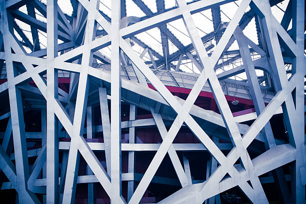 Modern Office Building Modern Office Building taken in Beijing, China beijing olympic stadium photos stock pictures, royalty-free photos & images