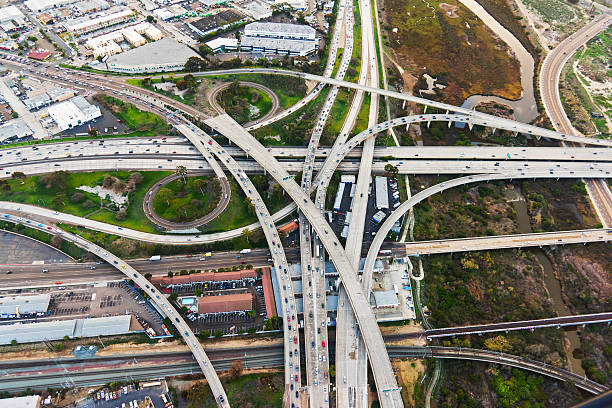 istock Two Urban Freeways Connecting in Southern California 514056398