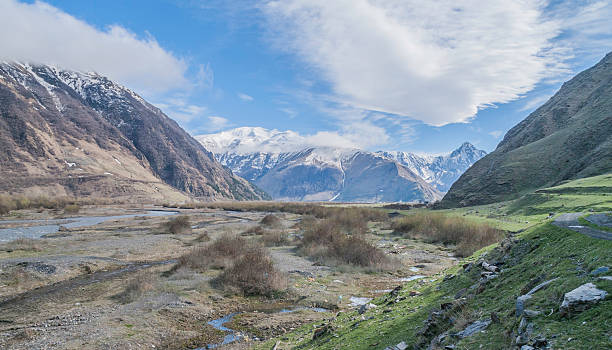 istock Snow-capped mountains. Caucasus mountains, Georgia 514057316