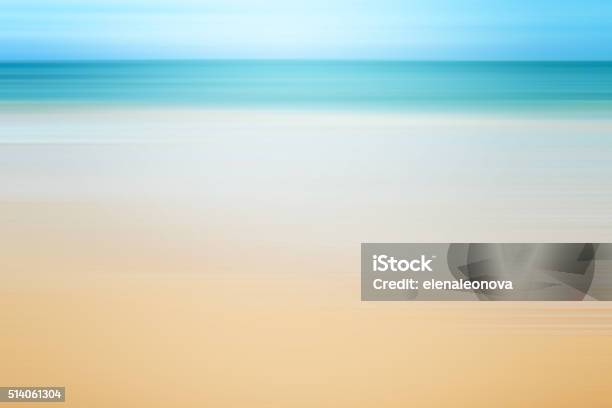 Seascape Background Blurred Motiondefocused Sea Stock Photo - Download Image Now - Beach, Backgrounds, Sea