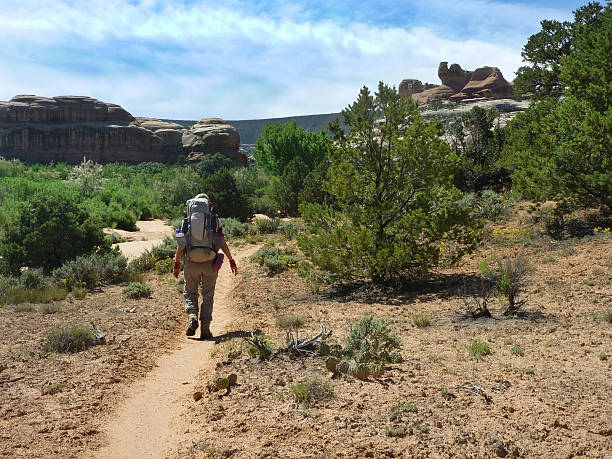 istock Backpacker hikes desert Canyonlands trail rock formations Utah 514062390