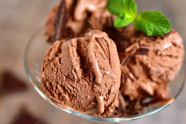 istock Homemade chocolate ice cream with chocolate chips. 514063794