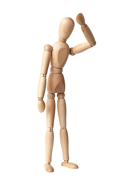 istock Wooden Dummy Isolated Over White 514064852