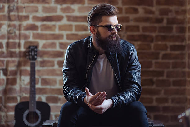 istock Stylish bearded musician 514064930