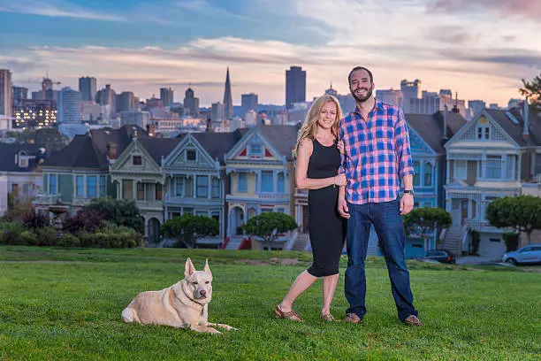 Photo of Couple  at Alamo square  San Francisco