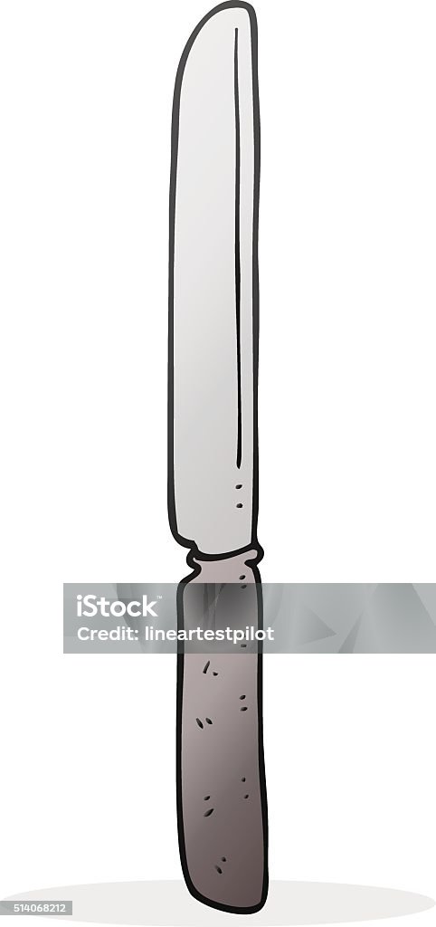 Cartoon Cutlery Knife Stock Illustration - Download Image Now - Butter Knife,  Sketch, Vector - iStock