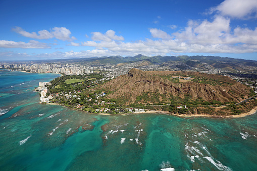 View from helicopter - Oahu, Hawaii