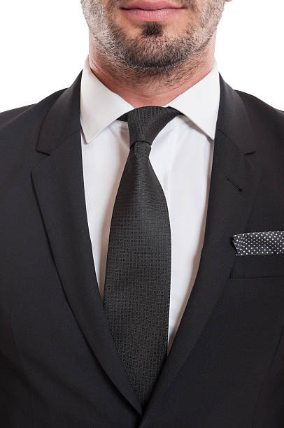 istock Closeup of suit, necktie, and beard chin 514072555