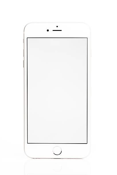 Apple iPhone 6 Plus White Screen Isolated on White Background Montreal, Сanada - September 20, 2014: The new Apple iPhone 6 Plus, Apples newest version of this revolutionary mobile device displaying the home page. pinterest stock pictures, royalty-free photos & images