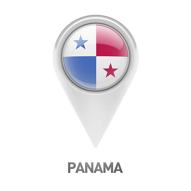 Panama Flag Icon Panama Flag isolated on white background 3d panama flag stock pictures, royalty-free photos & images