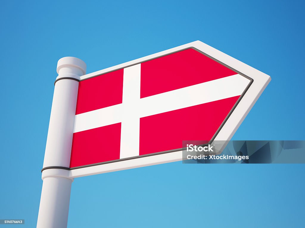Dinamarca bandeira do - Foto de stock de Bandeira royalty-free