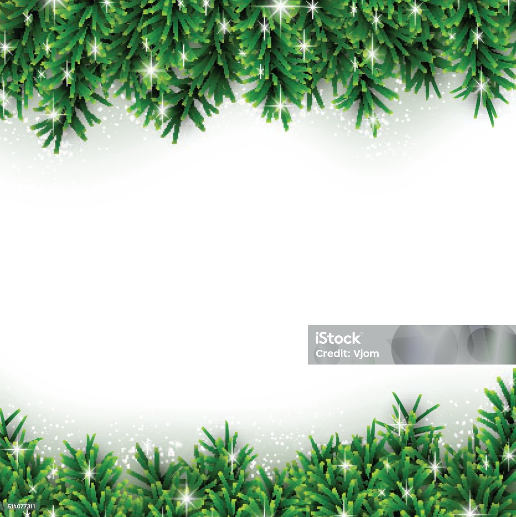 Fir christmas background. Christmas background with fir and stars. Vector illustration. Backgrounds stock vector