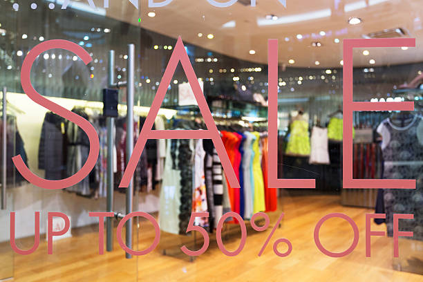 istock sale sign  on the shop window 514079877