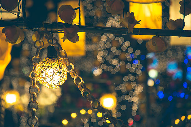 istock The lamp at night and bokeh 514098802