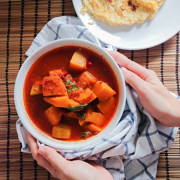 Served Spicy Pumpkin Soup