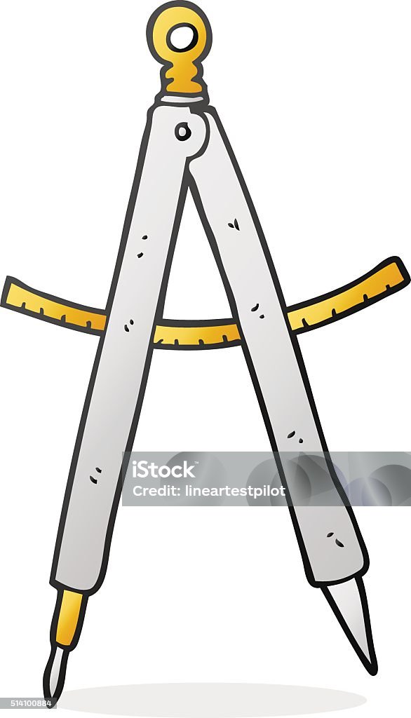 Compass Label Cartoon Cartoon Compass Stock Illustration - Download Image Now - Bizarre, Clip ...