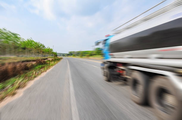 istock Truck on the highway. blurred image background 514102390