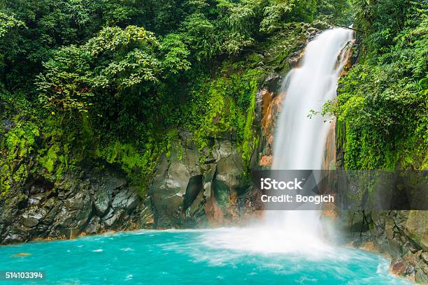 Costa Rica Nature Background Travel Destinations Rio Celeste Stock Photo - Download Image Now