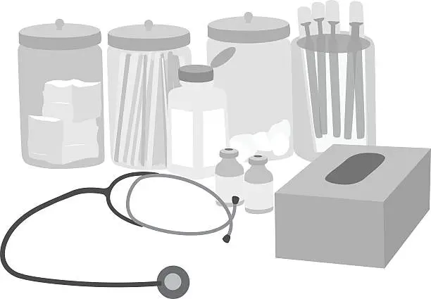 Vector illustration of Family Doctor's Accessories