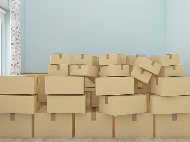 istock Cardboard box and track in the nursery 514104544