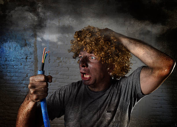 istock funny electrocuted man suffering domestic accident dirty burnt face shock 514104644