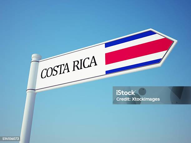 Foto de De Bandeira Da Costa Rica e mais fotos de stock de Bandeira - Bandeira, Bandeira da Costa Rica, Bandeira nacional