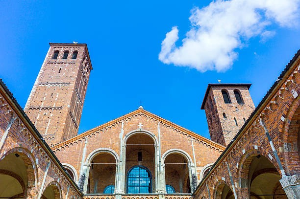 Basilica of Sant'Ambrogio stock photo