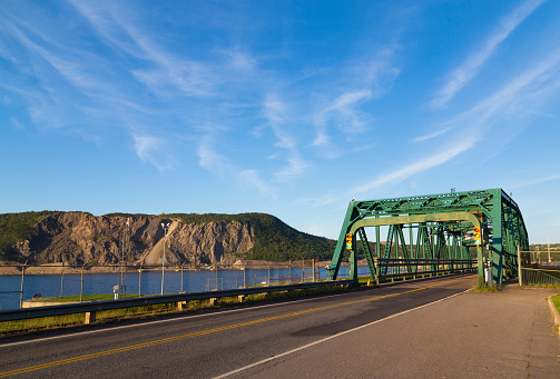 Bridge linking Nova Scotia to the Canso Causeway. Part of Cape Porcupine can be seen in the distance