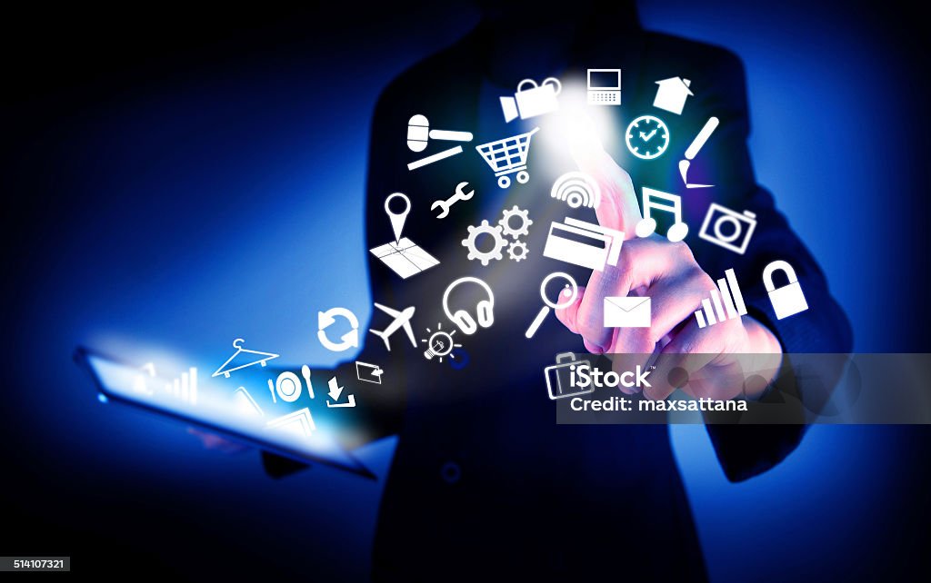 Modern communication technology concept Adult Stock Photo