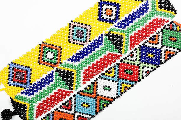 istock Three Zulu Beaded Bracelets in Bright Colors 514107446