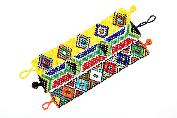 istock Three Zulu Beaded Bracelets Threaded in Bright Colors 514107484