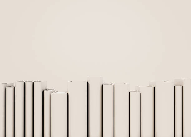 istock Close up white books arrange on shelf with copy space 514108280
