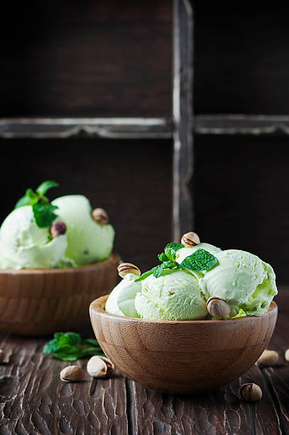 istock Pistachio icecream with mint and nuts 514108760