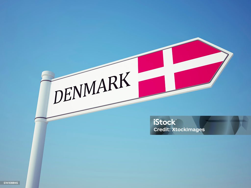 Dinamarca bandeira do - Foto de stock de Bandeira royalty-free