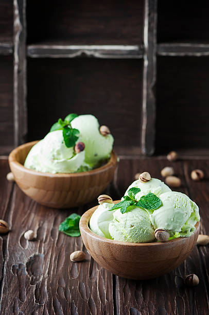 istock Pistachio icecream with mint and nuts 514108874