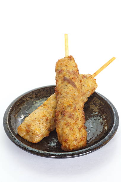 istock Deep fried chicken knees tendon with skewer 514109793