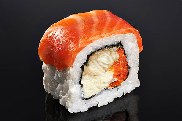 istock Sushi rolls with salmon, eel, caviar and philadelphia cheese. 514110010