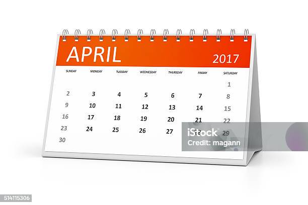 Tisch Kalender 2017 Stockfoto und mehr Bilder von 2017 - 2017, April, Computergrafiken