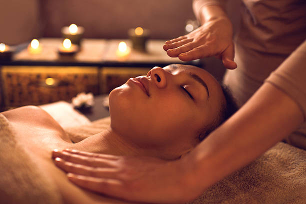 istock African American woman relaxing during spa treatment. 514115976