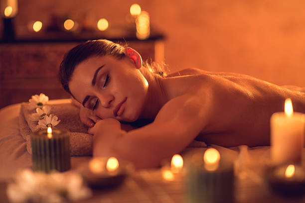 istock Relaxed young woman waiting for spa treatment. 514117196