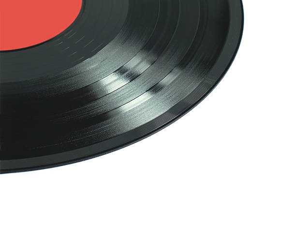 istock Part of black vinil disk isolated closeup 514120502