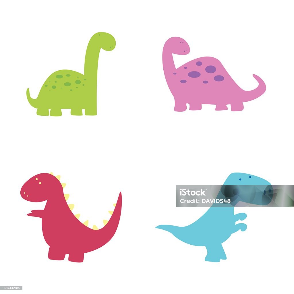 Dinosaurs abstract cute dinosaurs on a white background Ancient stock vector