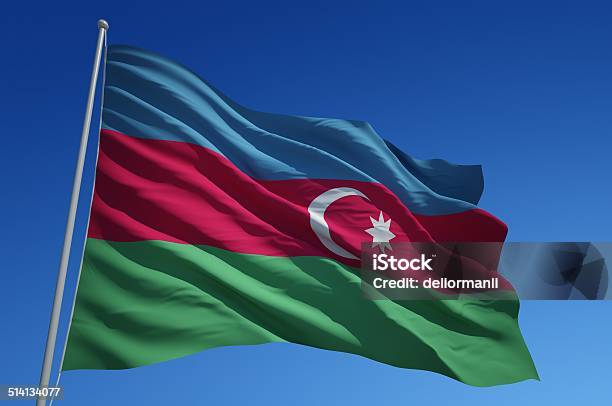 Azerbaijan Flag Stock Photo - Download Image Now - Azerbaijan, Flag, Anniversary