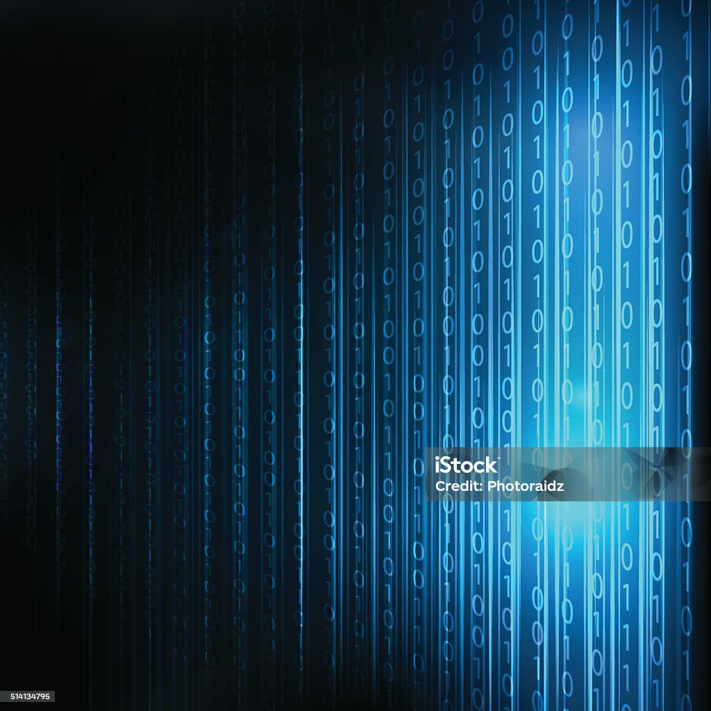Binary Code Vector Stock Illustration - Download Image Now - Abstract ...