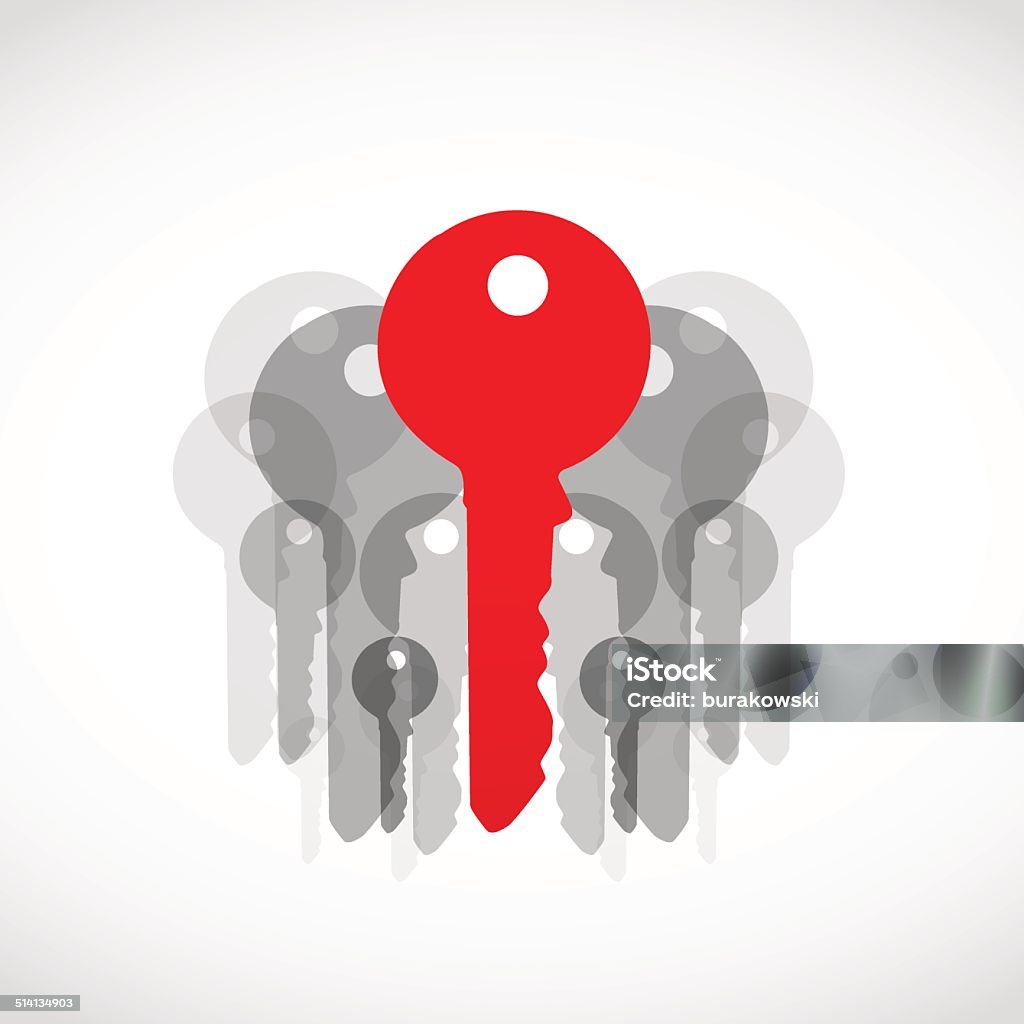 Redkey Vector Red Solution Key Concept Stock Illustration - Download Image Now ...