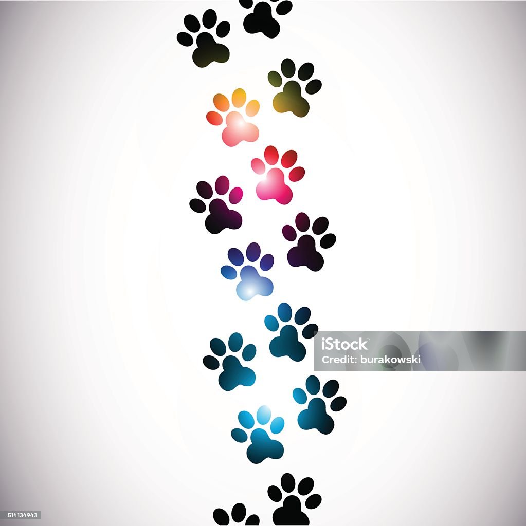 abstract colorful paw prints abstract colorful paw prints vector background Abstract stock vector
